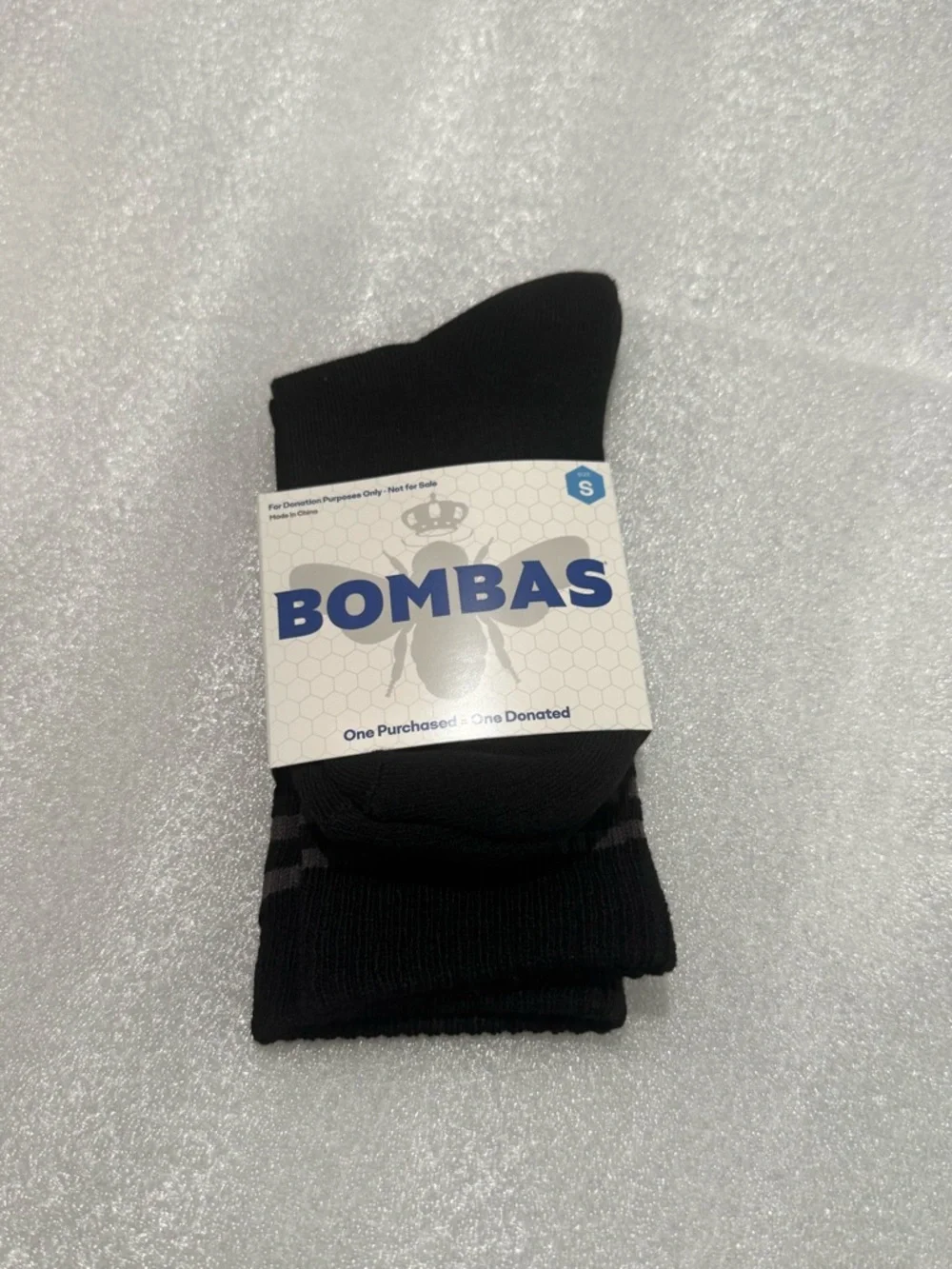 2 CT Bombas Unisex Size Small Black Crew Socks - Comfort & Support